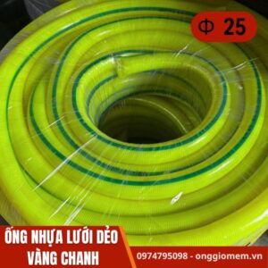 ống nhựa lưới dẻo vàng chanh phi 25