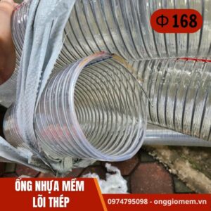 ống nhựa mềm lõi thép phi 168