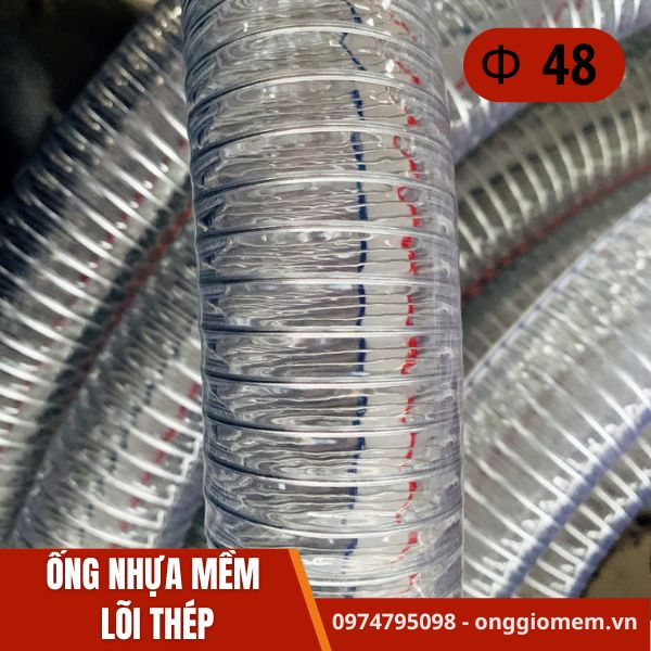 ong-nhua-mem-loi-thep-phi-48 ống nhựa mềm lõi thép phi 48