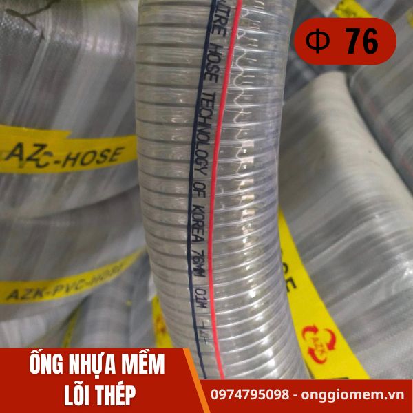 ong-nhua-mem-loi-thep-phi-76 ống nhựa mềm lõi thép phi 76