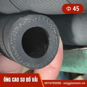 ống cao su bố vải phi 45